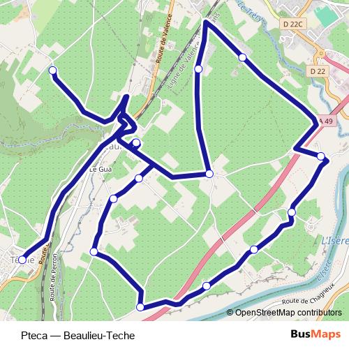 Pteca bus Line Map