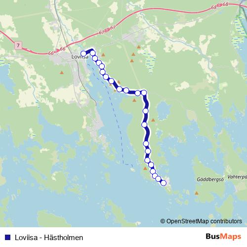 Loviisa - Hästholmen bus Line Map