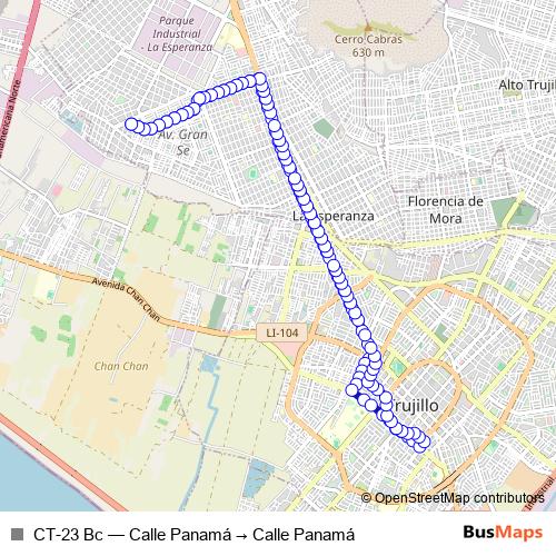 CT-23 Bc bus Line Map