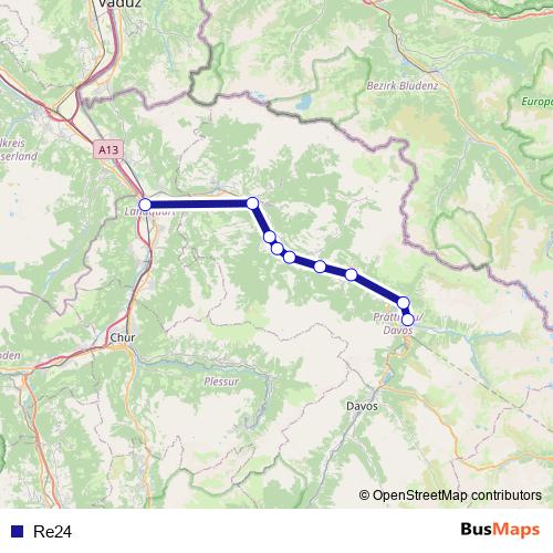 Re24 rail Line Map