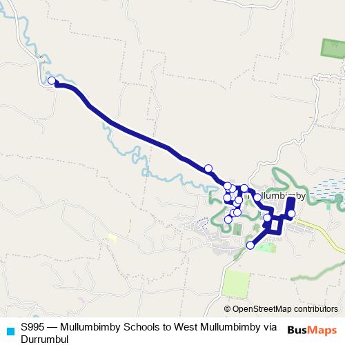 S995 bus Line Map
