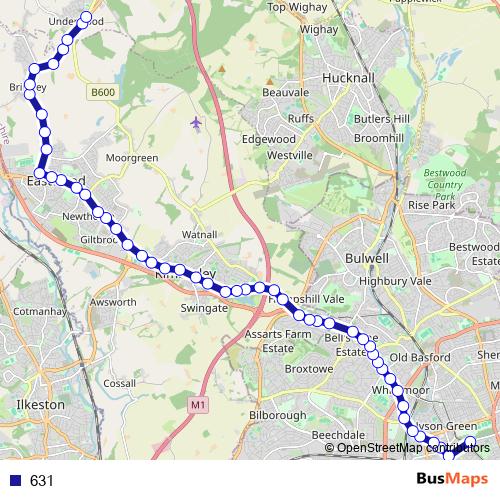 631 bus Line Map