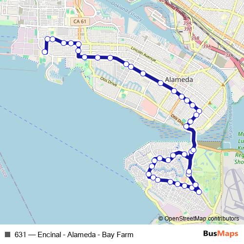 631 bus Line Map