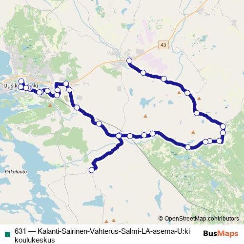 631 bus Line Map