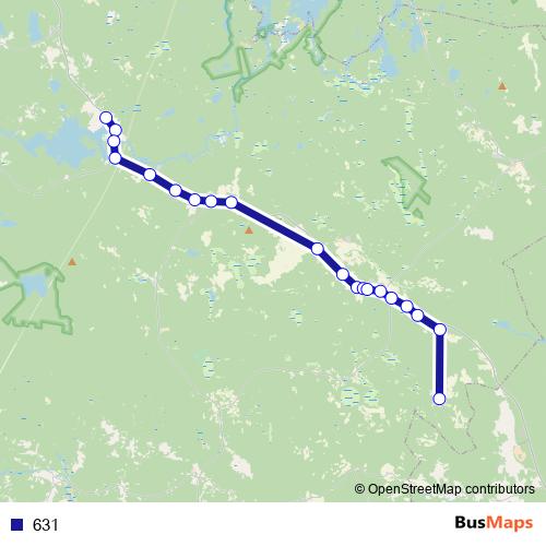 631 bus Line Map