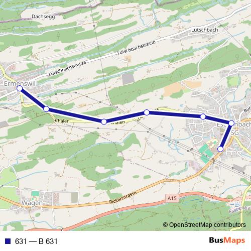631 bus Line Map