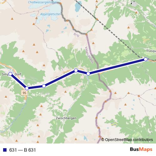 631 bus Line Map