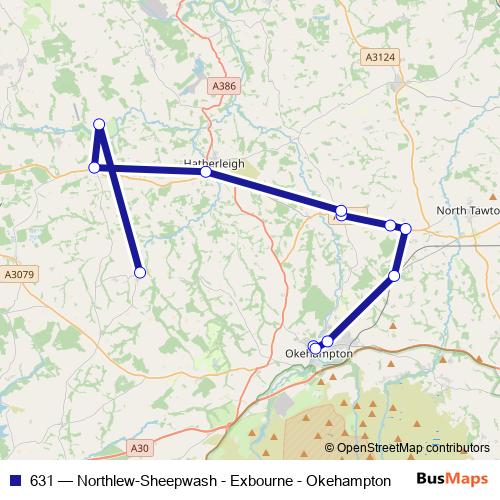 631 bus Line Map