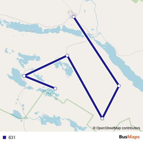 631 bus Line Map