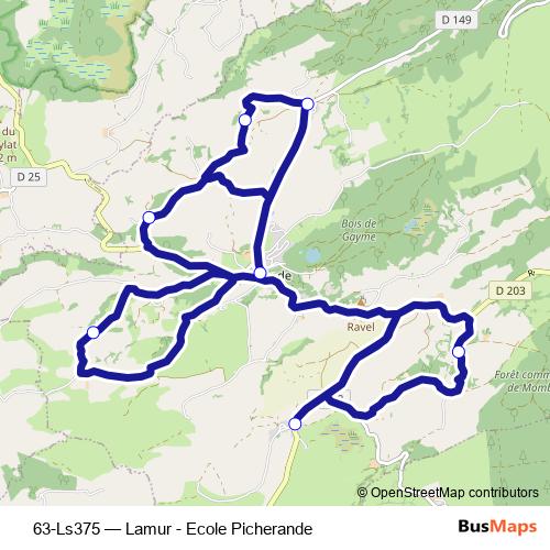 63-Ls375 bus Line Map