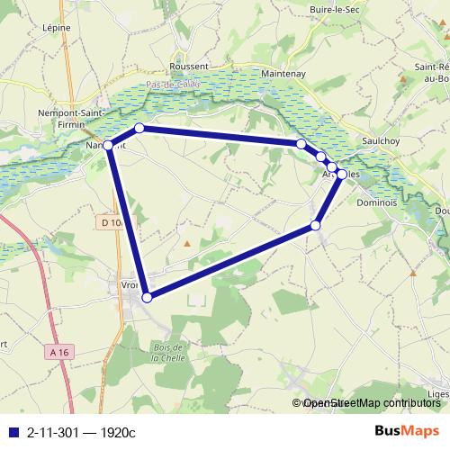 2-11-301 bus Line Map