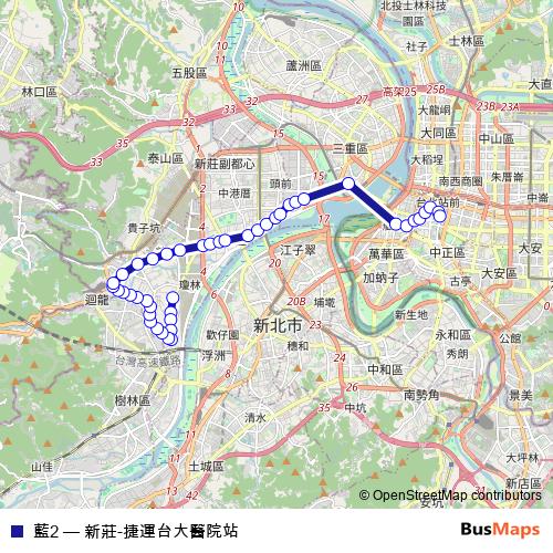藍2 bus Line Map
