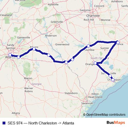 SES 974 bus Line Map
