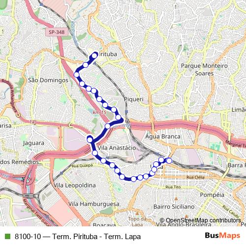 8100-10 bus Line Map