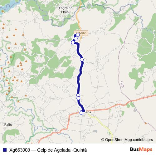 Xg663008 bus Line Map