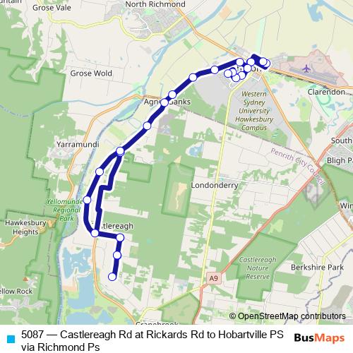 5087 bus Line Map