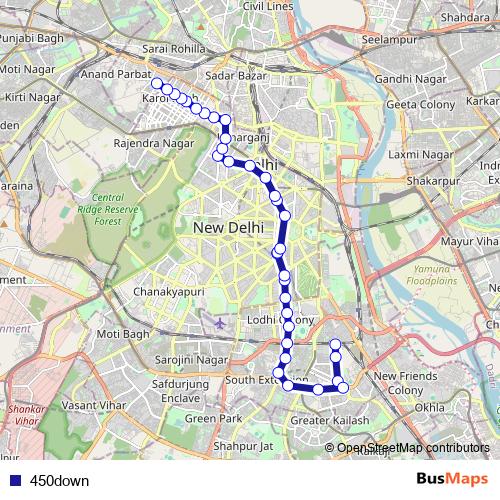 450down bus Line Map