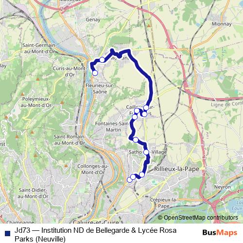 Jd73 bus Line Map