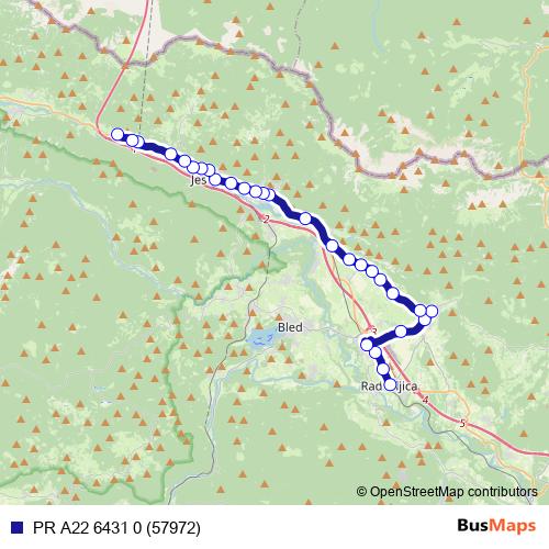 PR A22 6431 0 (57972) bus Line Map