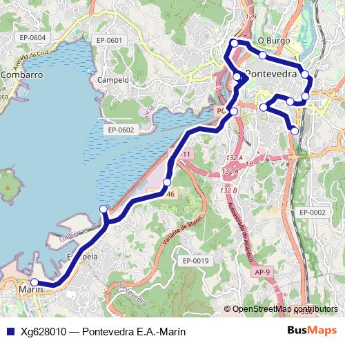 Xg628010 bus Line Map