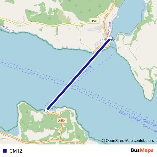 CM12 ferry Line Map
