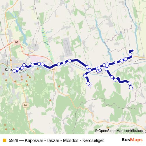 5928 bus Line Map