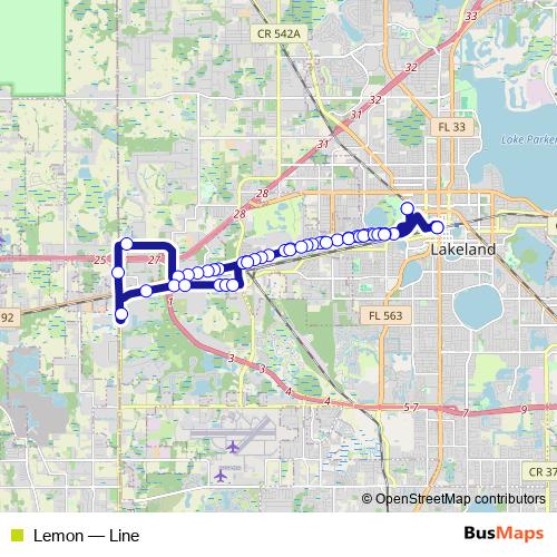 Lemon bus Line Map