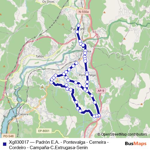Xg830017 bus Line Map