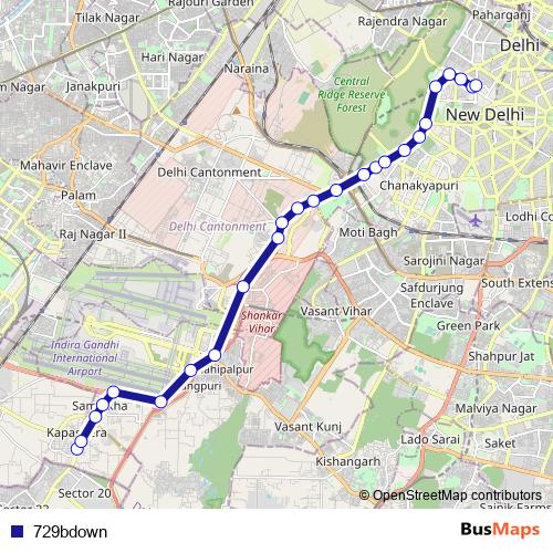 729bdown bus Line Map
