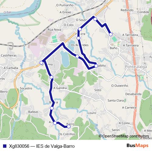 Xg830056 bus Line Map