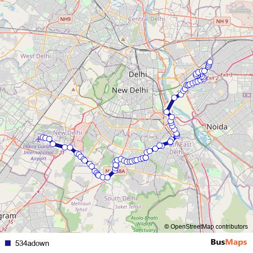 534adown bus Line Map