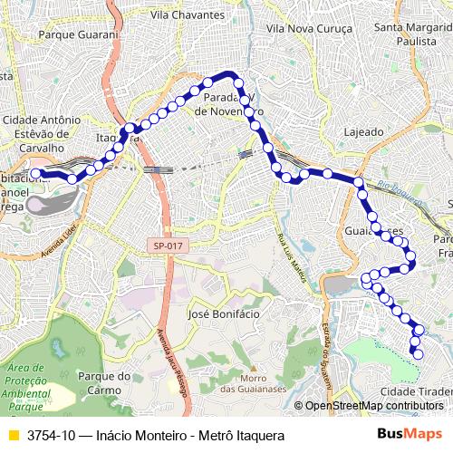 3754-10 bus Line Map