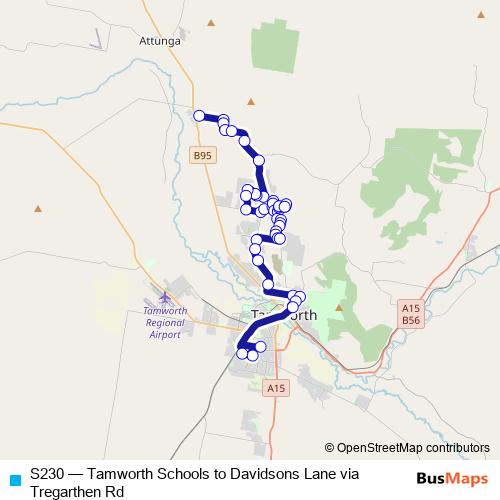 S230 bus Line Map
