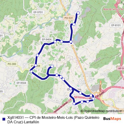 Xg814031 bus Line Map