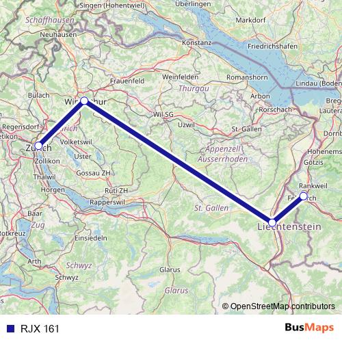 RJX 161 rail Line Map