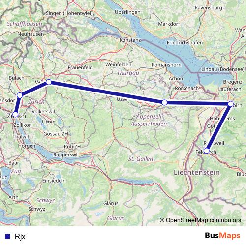 Rjx rail Line Map