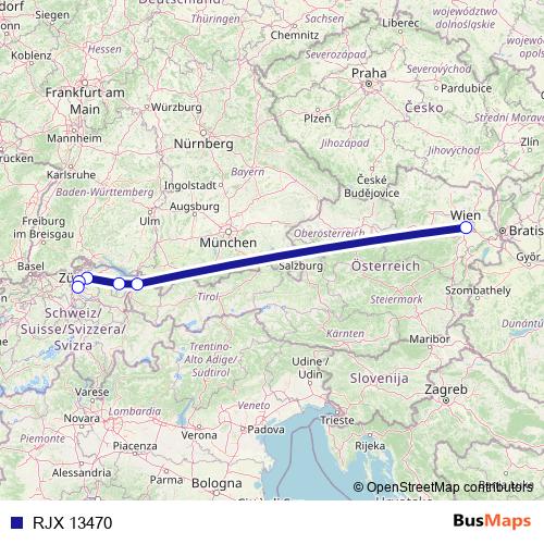 RJX 13470 rail Line Map