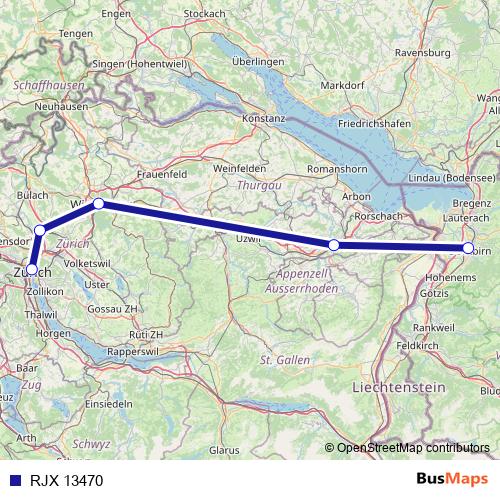 RJX 13470 rail Line Map