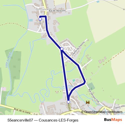 55eancerville07 bus Line Map