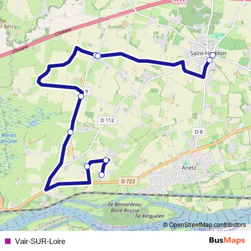 Vair-SUR-Loire bus Line Map