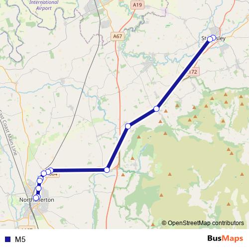 M5 bus Line Map
