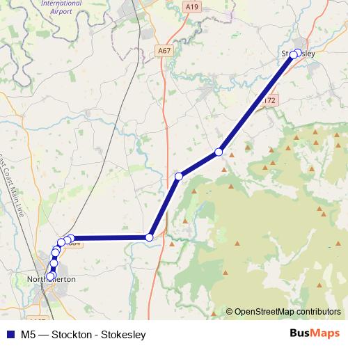 M5 bus Line Map
