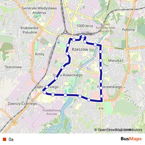 0a bus Line Map