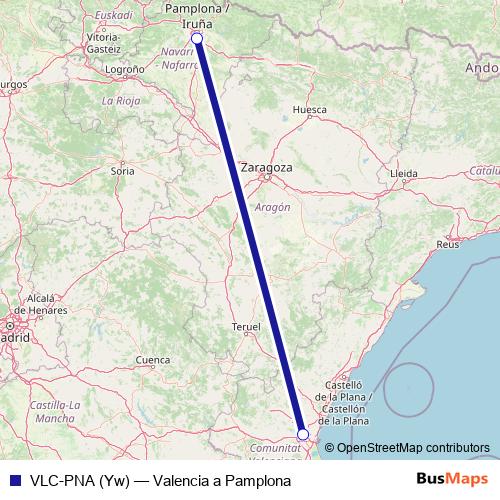 VLC-PNA (Yw) air Line Map