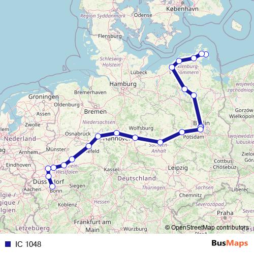 IC 1048 rail Line Map