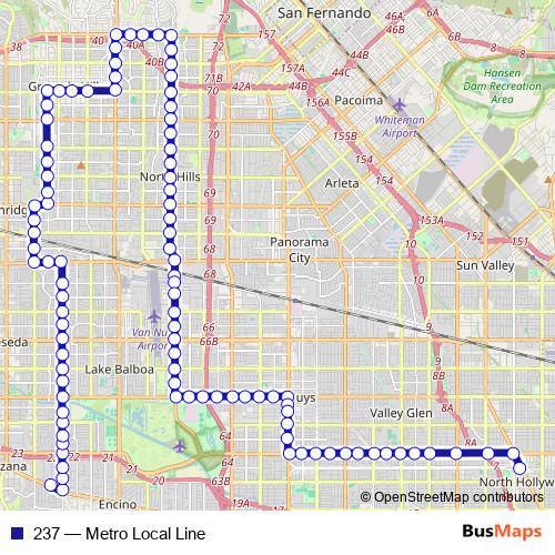 237 bus Line Map