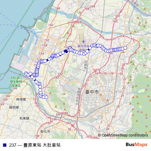 237 bus Line Map