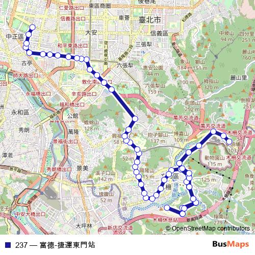 237 bus Line Map