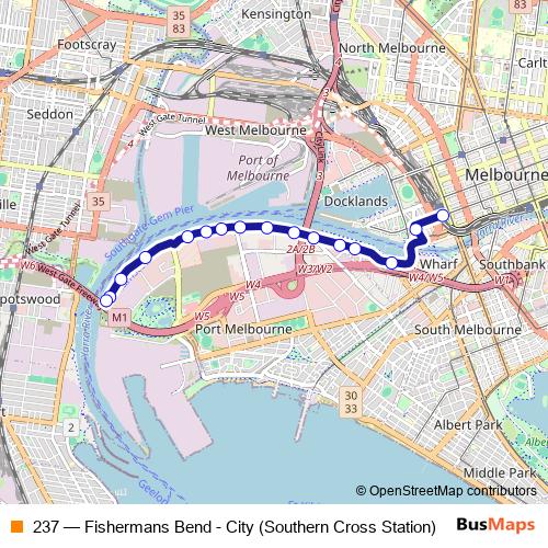 237 bus Line Map