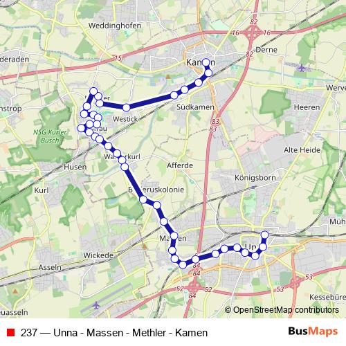 237 bus Line Map